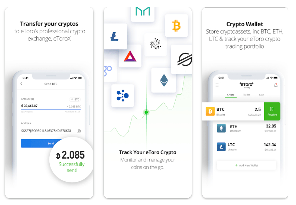 eToro Money crypto wallet