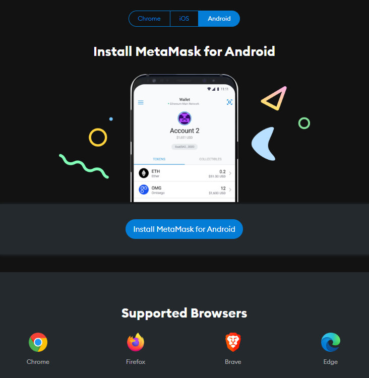 MetaMask mobile app