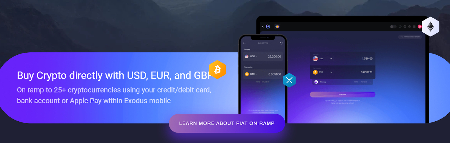 Exodus crypto wallet