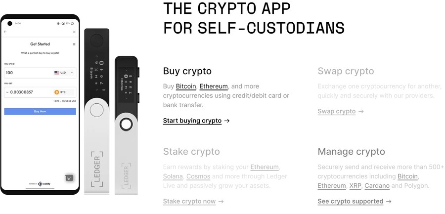 Ledged crypto app