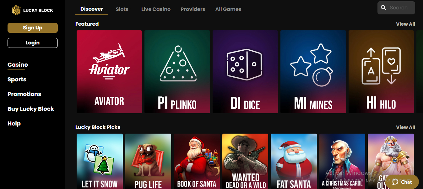 lucky block homepage