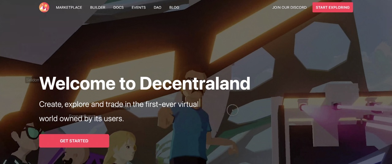 Decentraland Startseite new