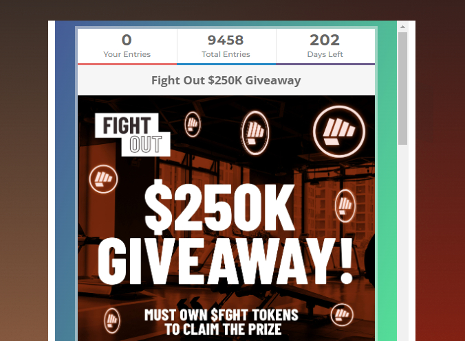 Fight Out giveaway