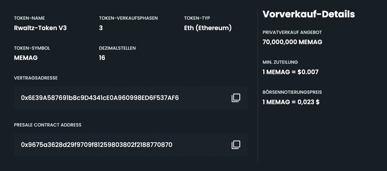 Details zu Token