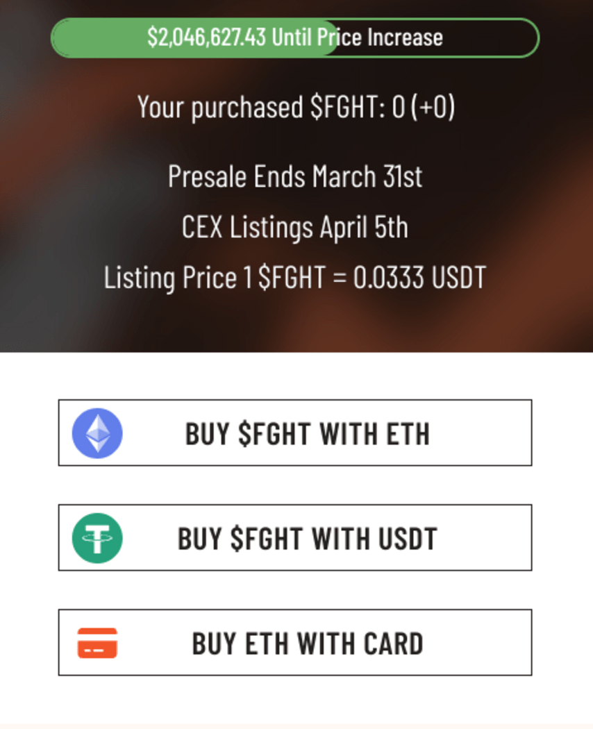 FGHT token presale