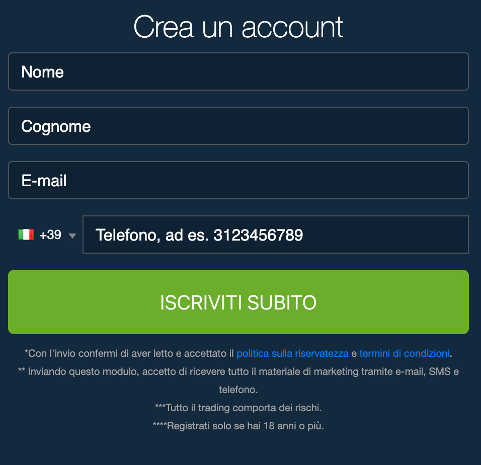 Crea un account su Bitcoin Era
