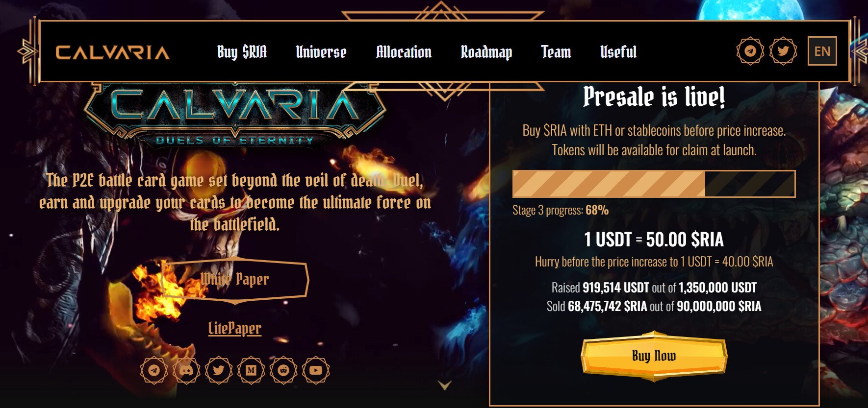 calvaria presale crypto