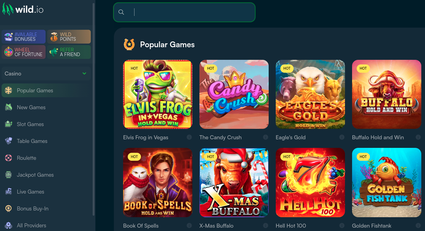 Wild.io Casino Bonuses And Promo Codes