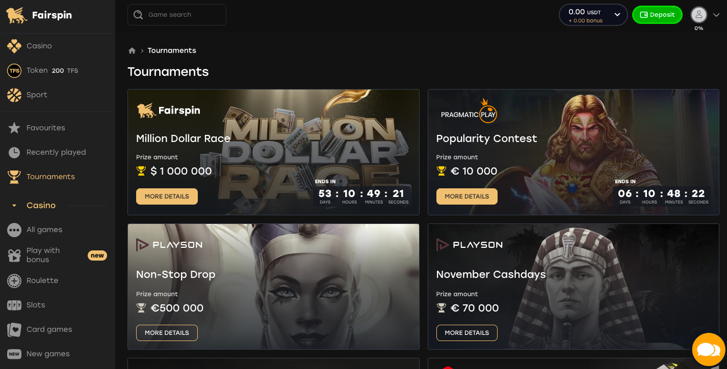 Ethereum casino Fairspin