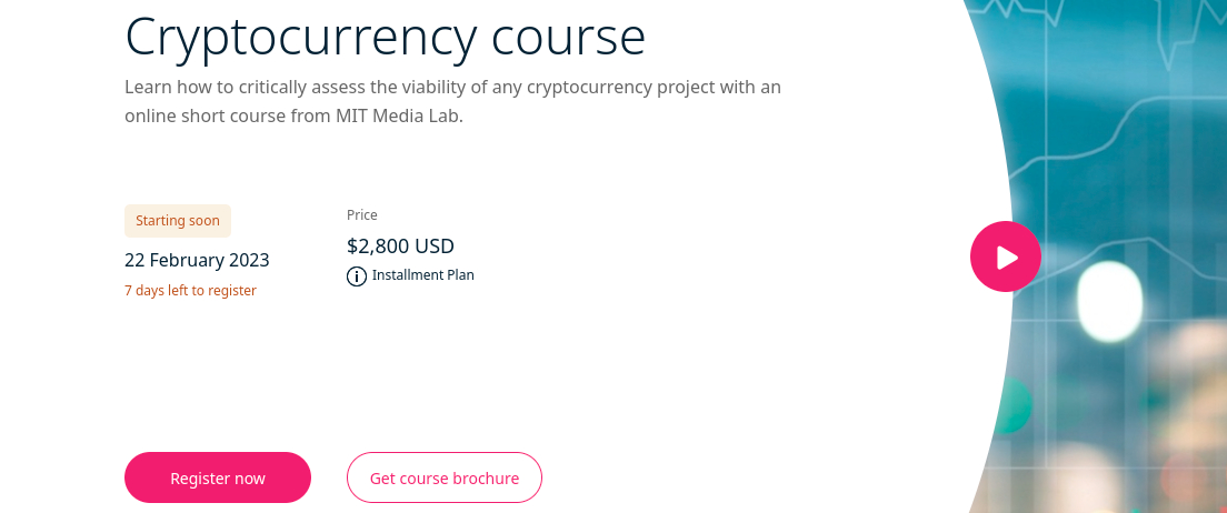 MIT Media Lab Cryptocurrency Course