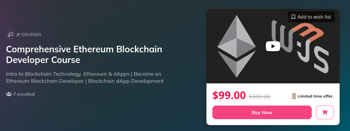 Bitdegree Ethereum Developer Course