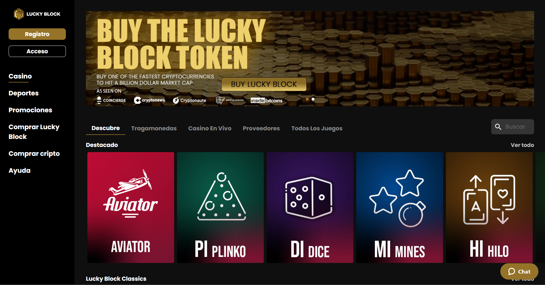 Dogecoin casino lucky block