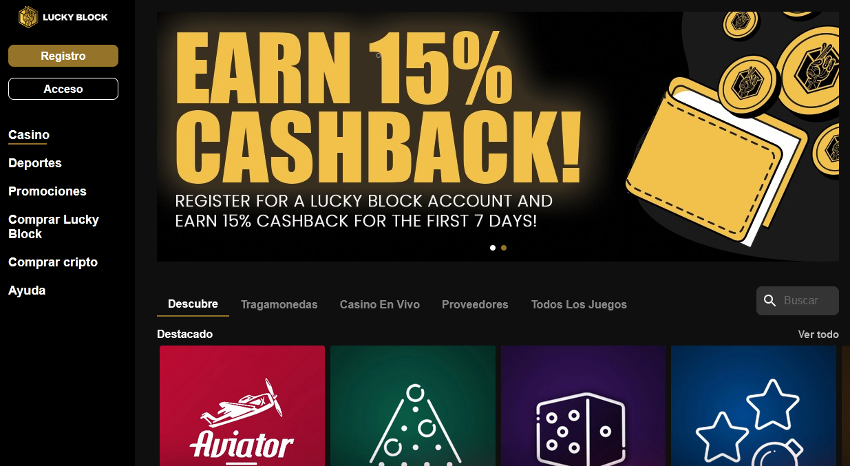 casino en vivo Lucky Block