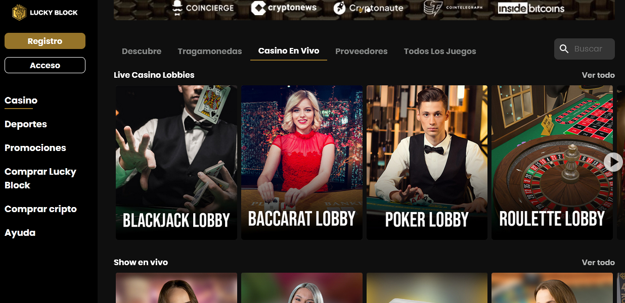 casino en vivo Lucky Block