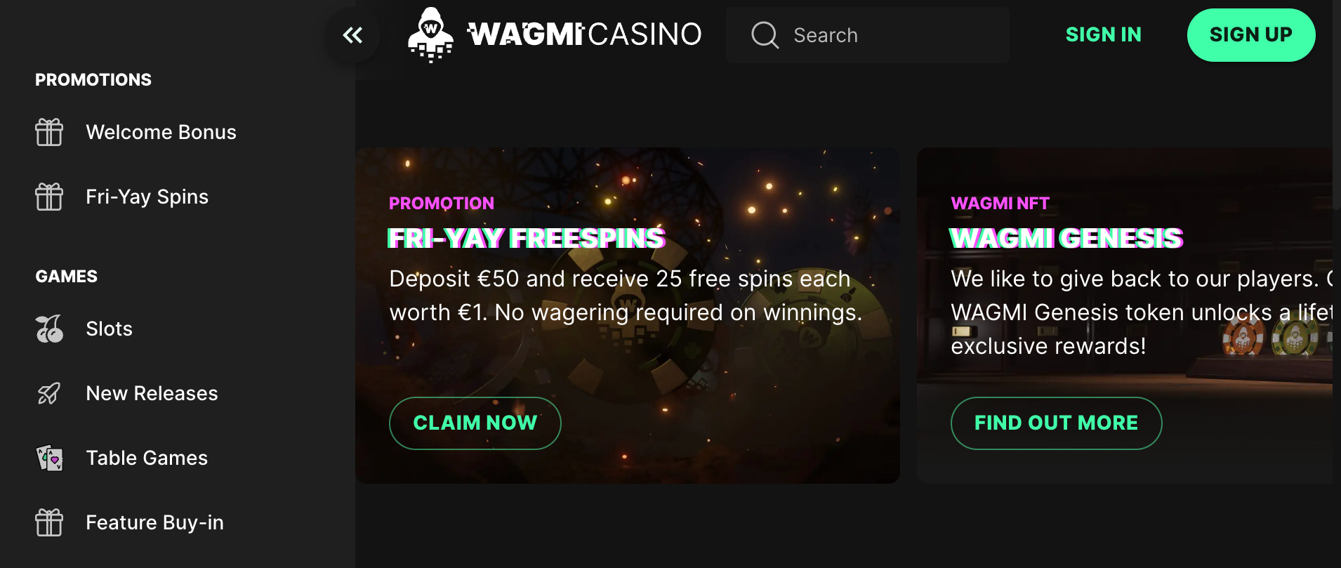 Wagmi Fri-Yay Freespins Promotion