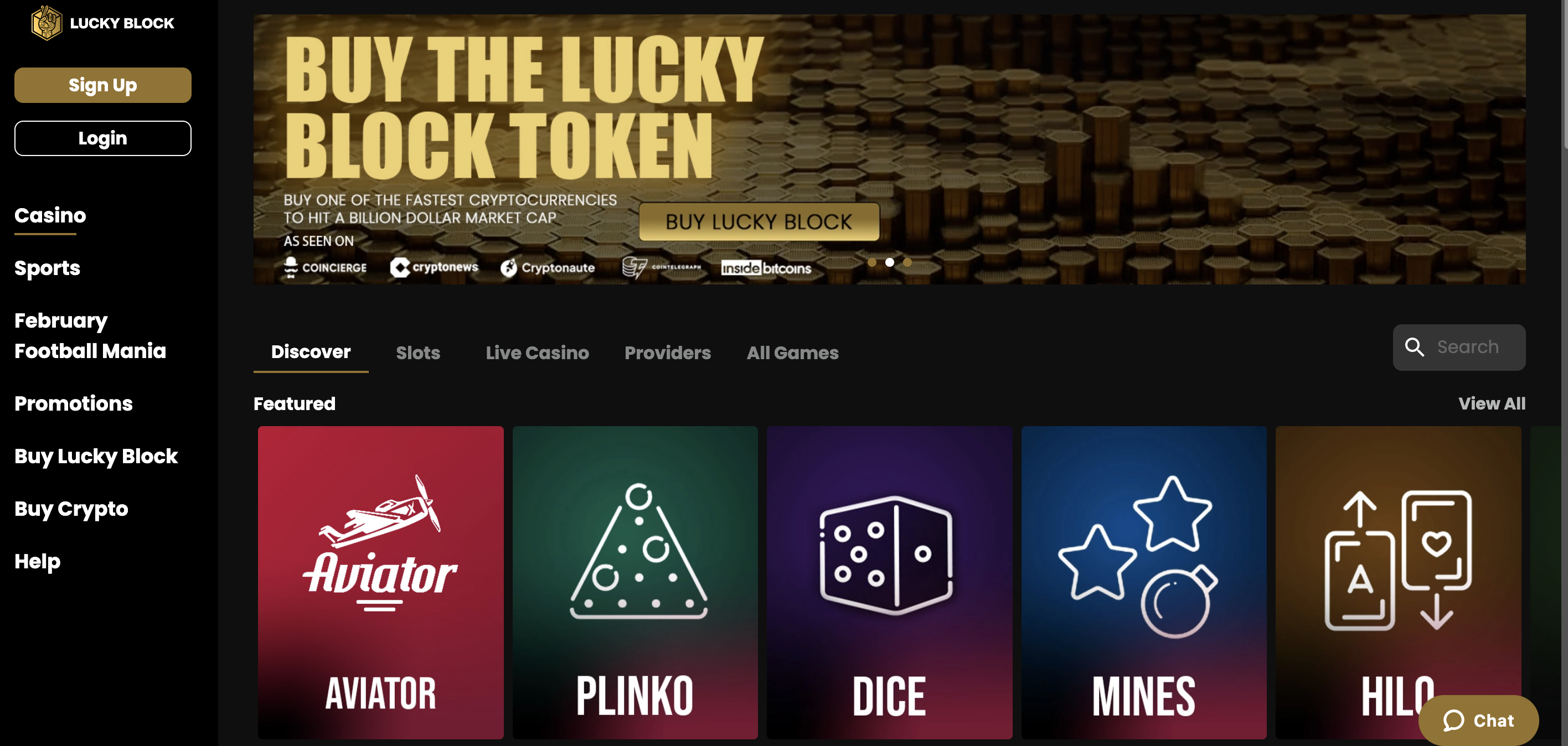 Lucky Block Casino Featured Games