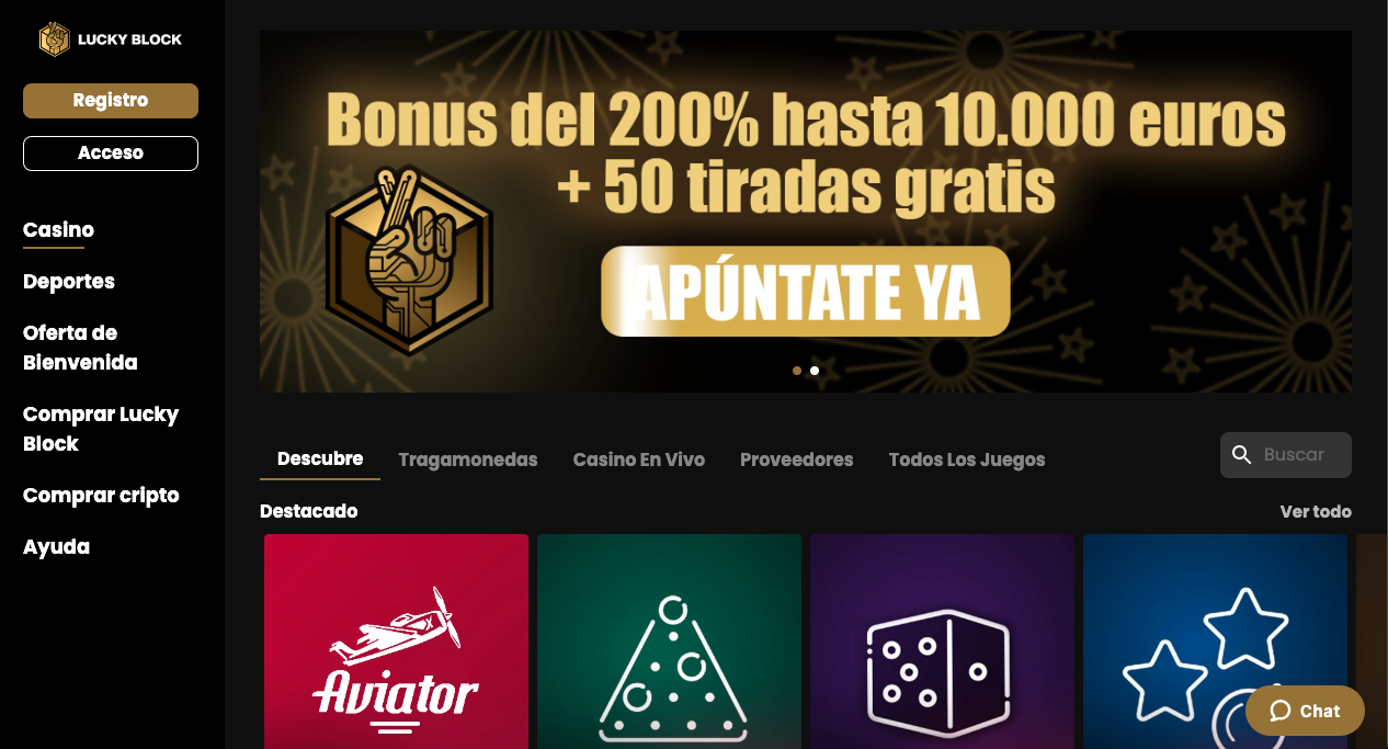 Bitcoin casino bonus Lucky Block