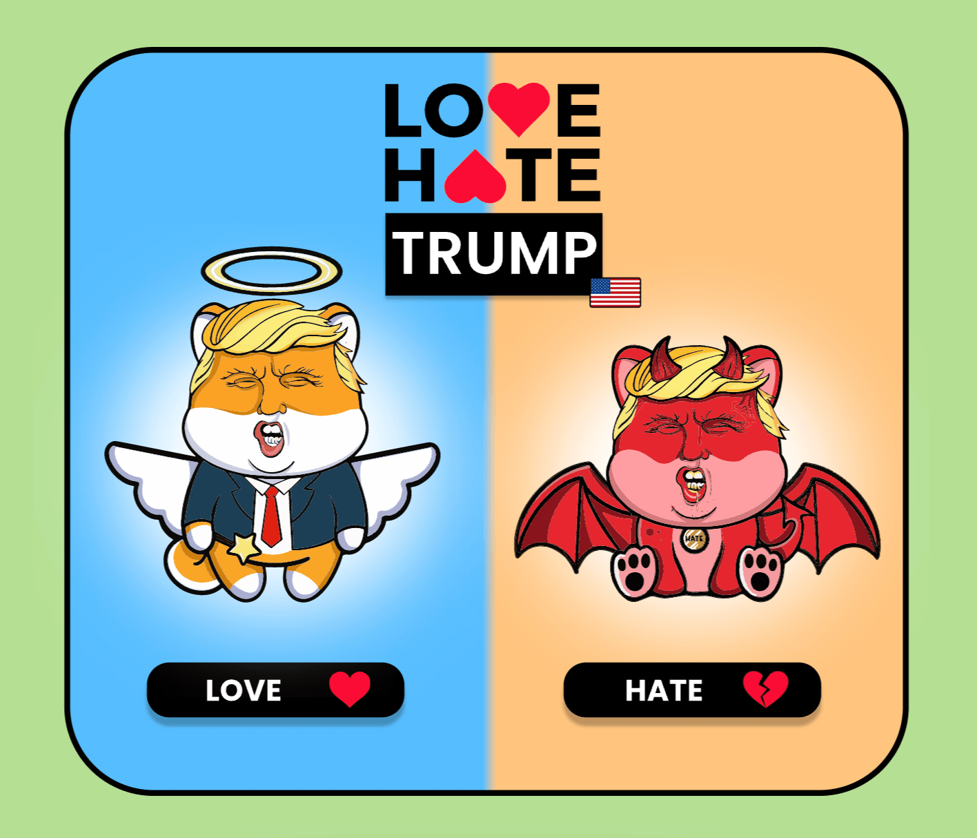Love Hate Trump voting
