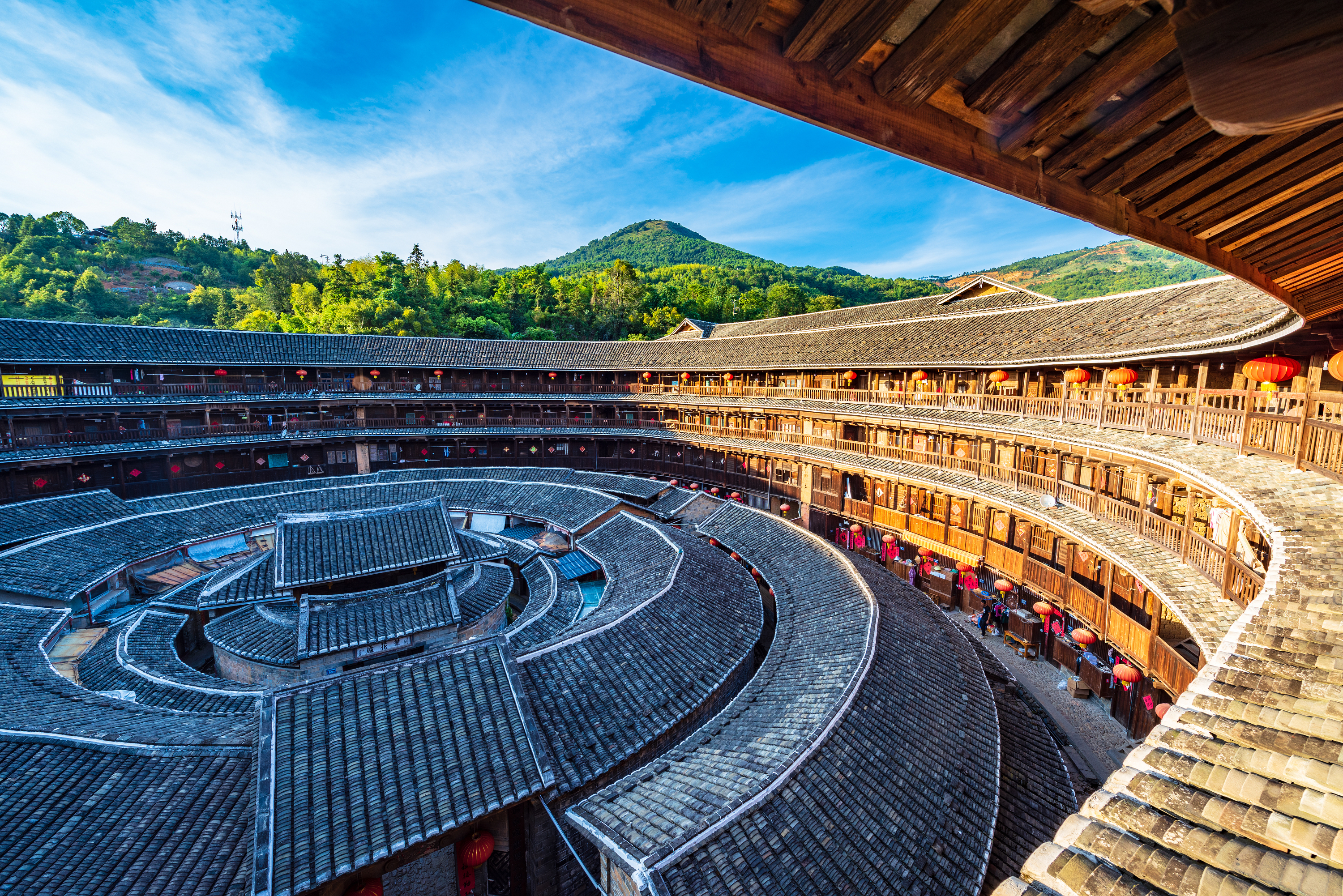 The Chengqi Building in Longyan, Fujian Province, China.