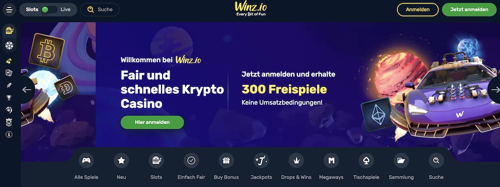 Winz.io Startseite