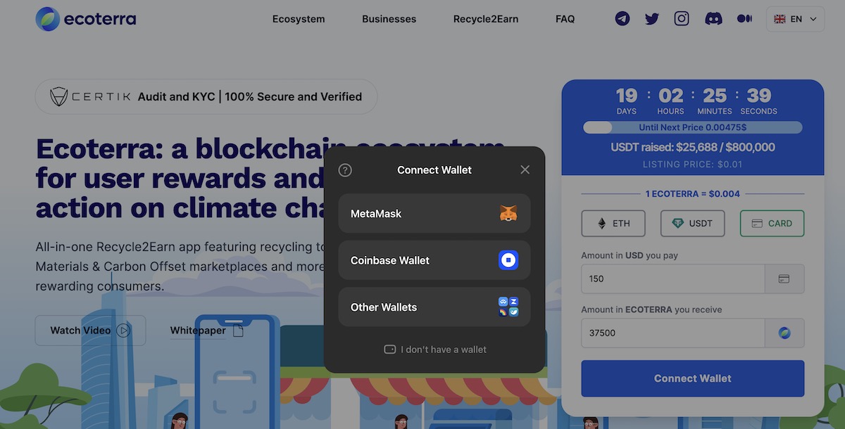 Ecoterra Wallet Connect