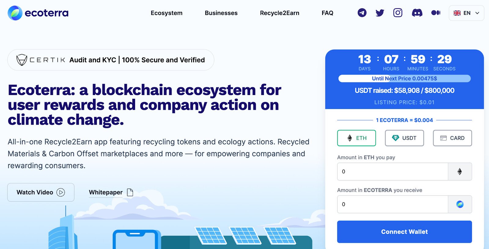App “recycle-2-earn” Ecoterra anuncia adesão de primeiras marcas – Pré-venda se aproxima da segunda etapa