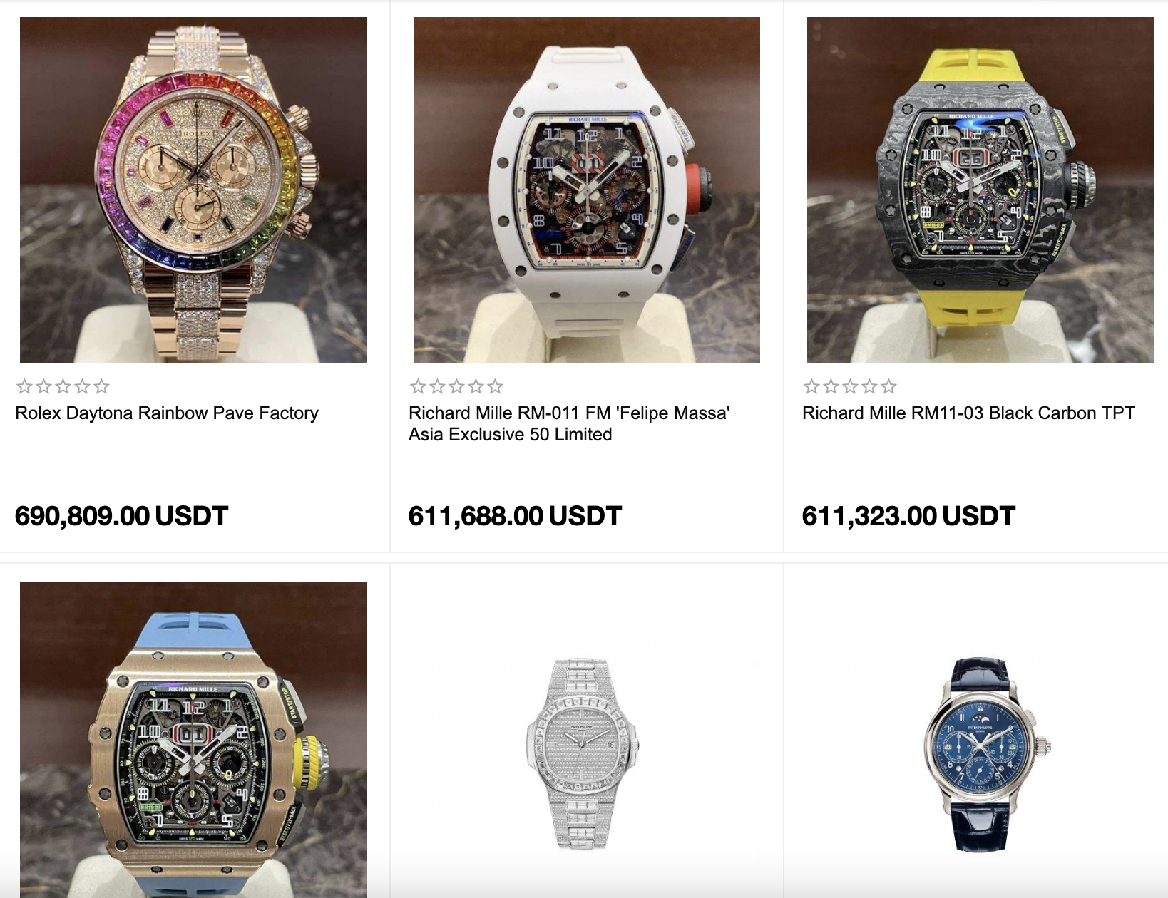 Crypto Emporium luxury watches variety