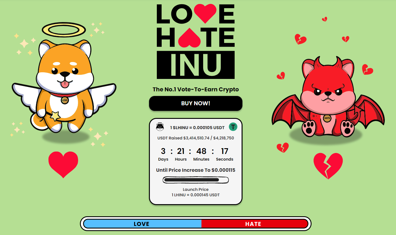 Love Hate Inu hjemmeside