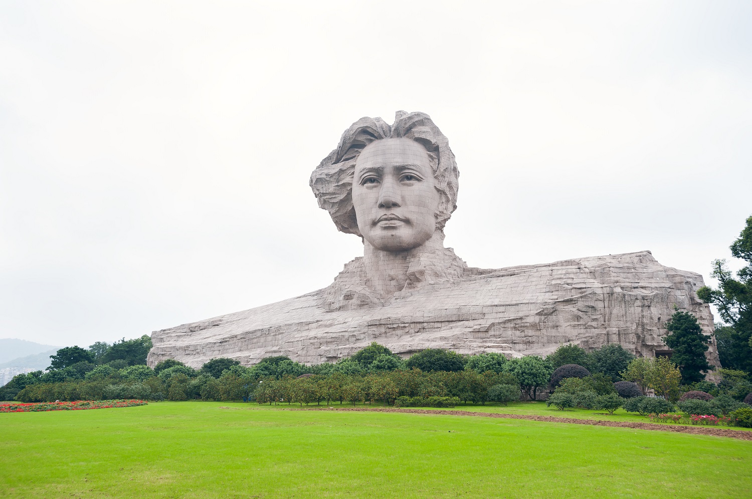 A stone statue of Chairman Mao in Changsha, Hunan Province, China.