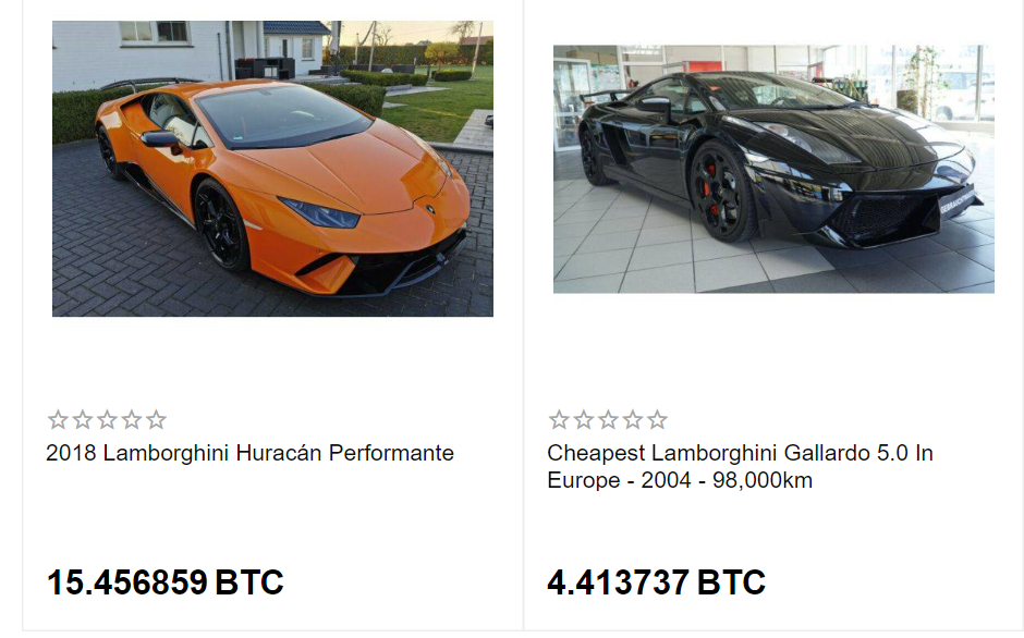 buy cars crypto