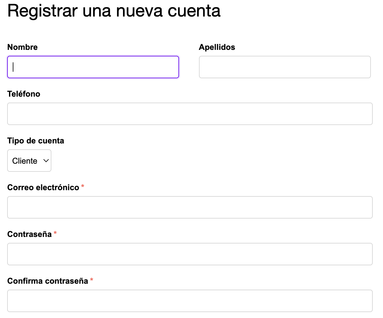 Donde comprar con criptomonedas - Registrar una nueva cuenta
