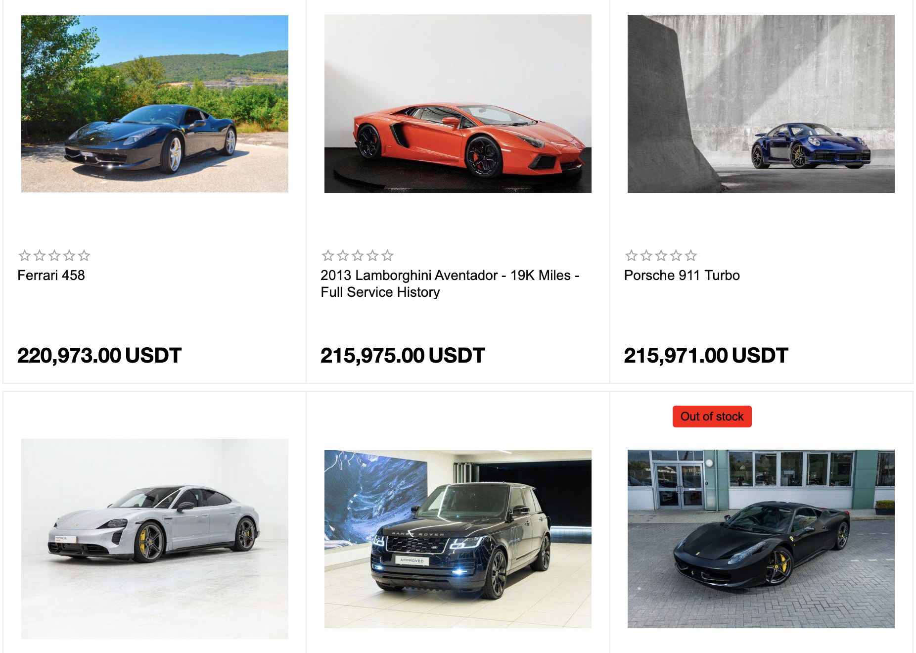 Crypto Emporium luxury car offering