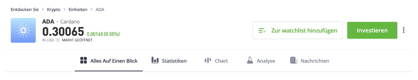 ADA investieren