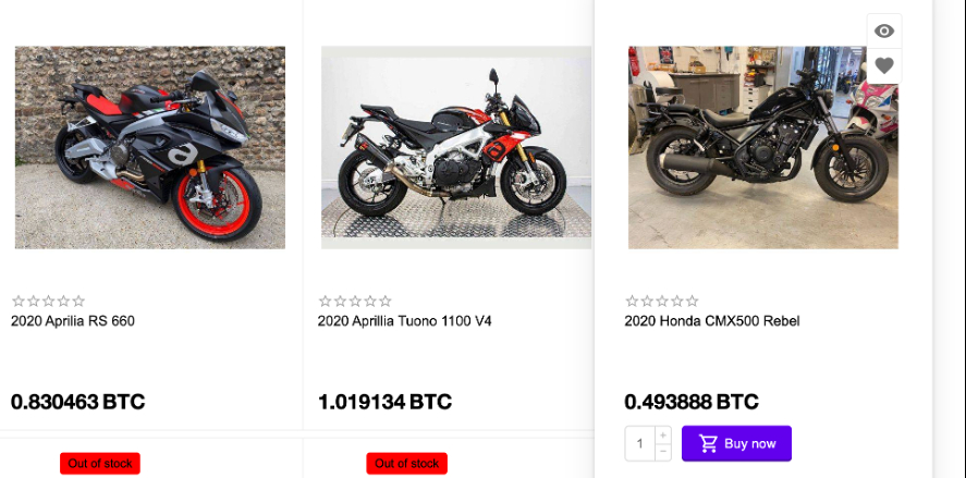 comprar motos con criptomonedas