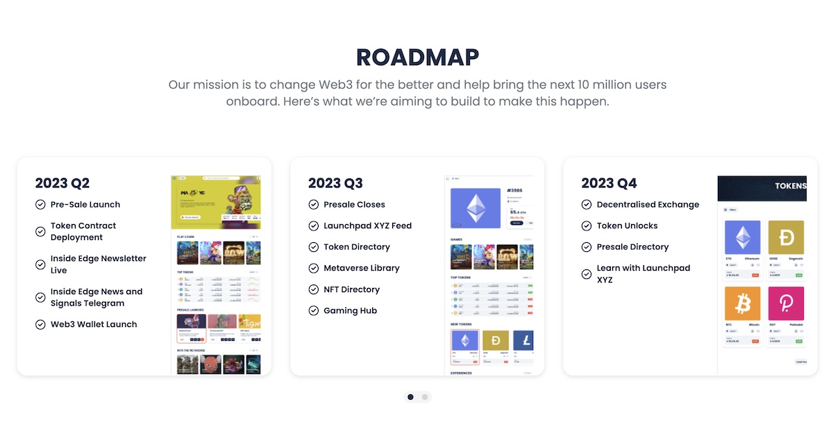 Launchpad Roadmap