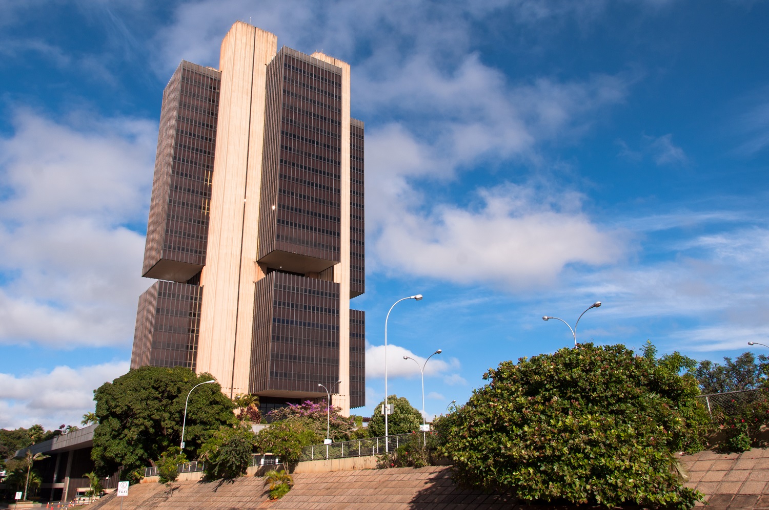 The Central Bank of Brazil building in Brasilia, Brazil.