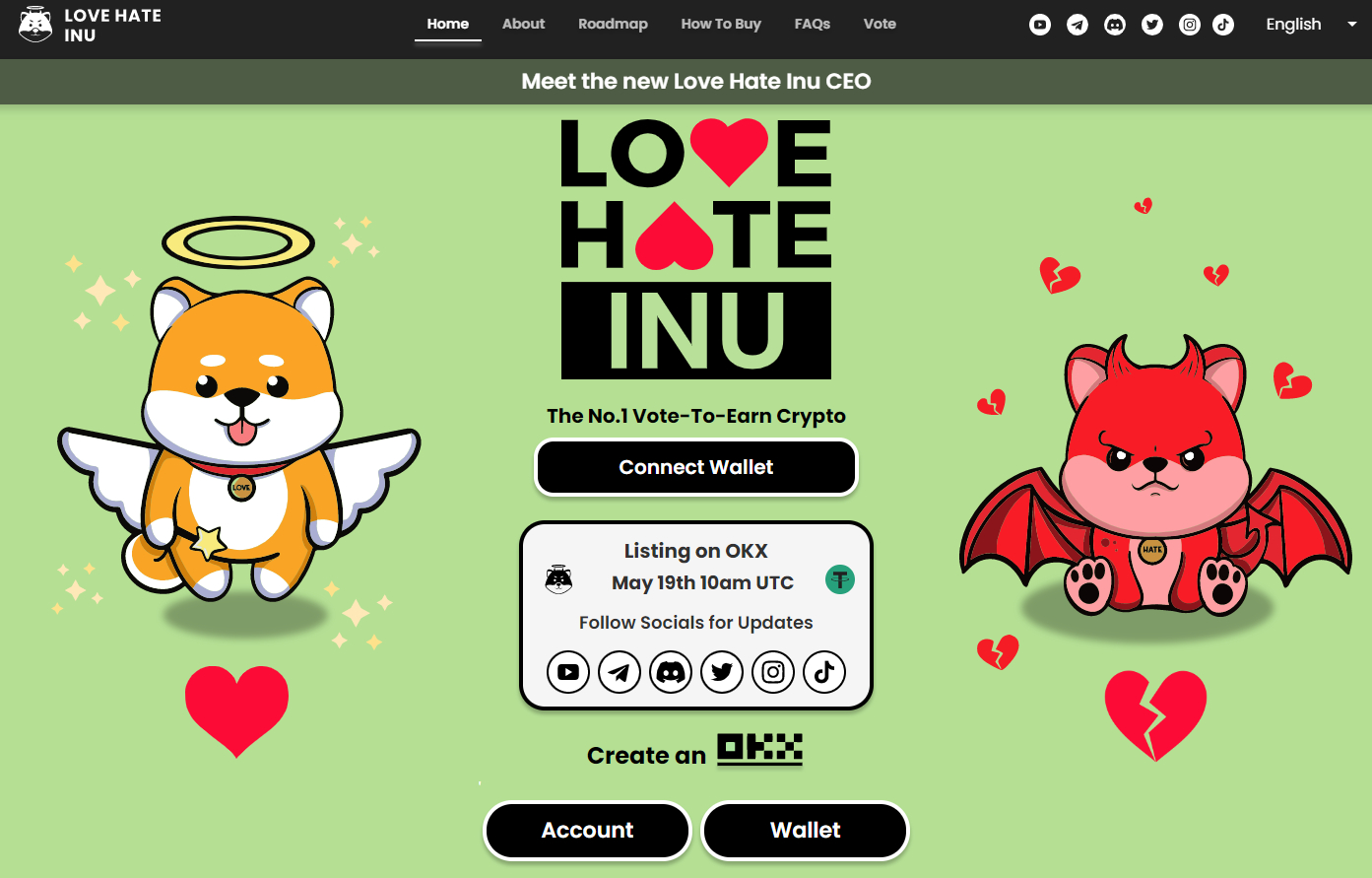 DEX crypto love hate inu