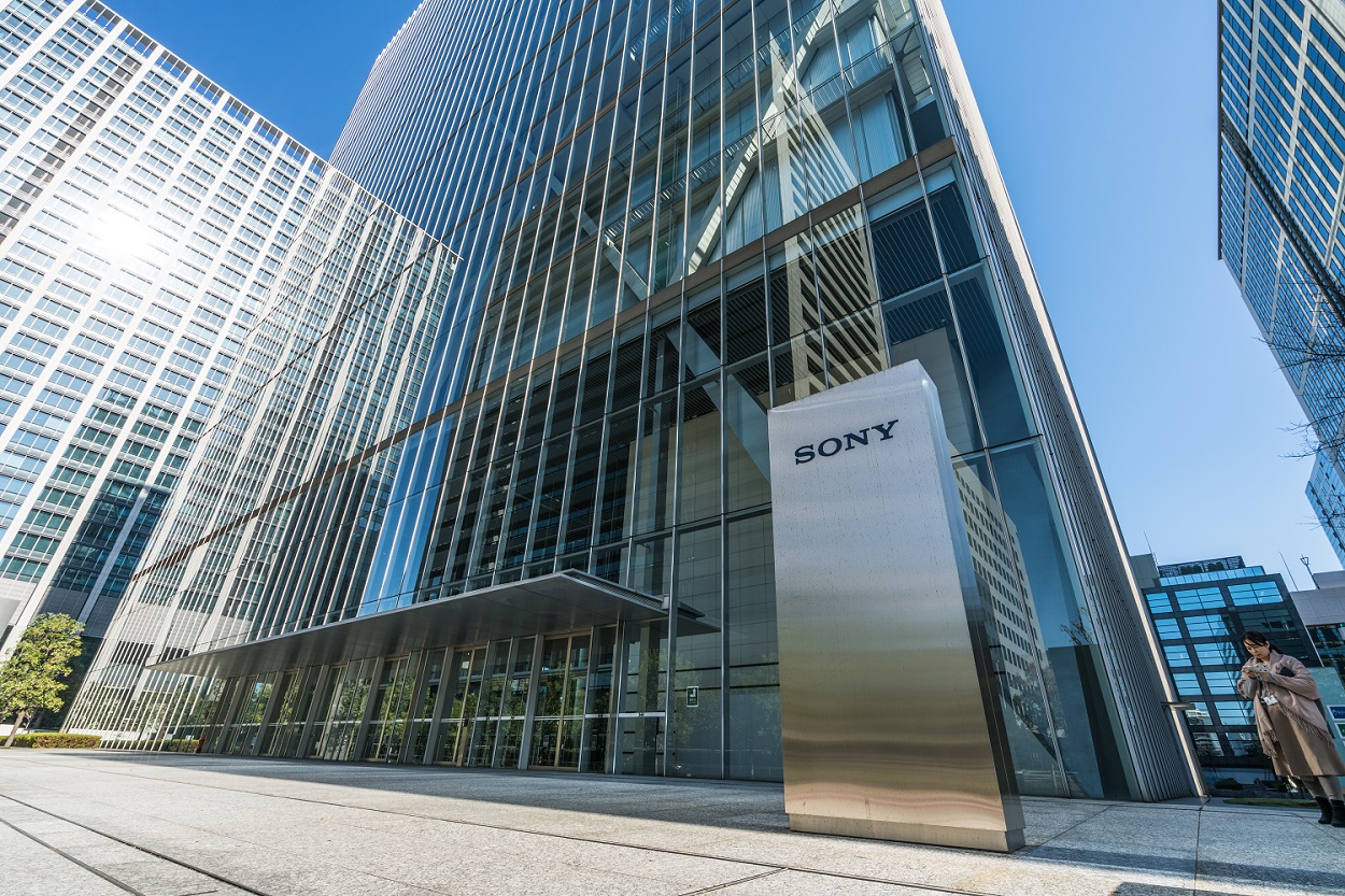 The Sony headquarters in Tokyo, Japan.