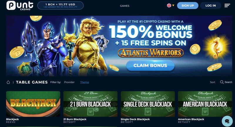 beste Bitcoin blackjack sites van Punt Casino