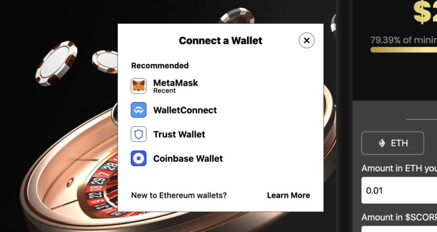 Scorpion Casino Wallet Connection