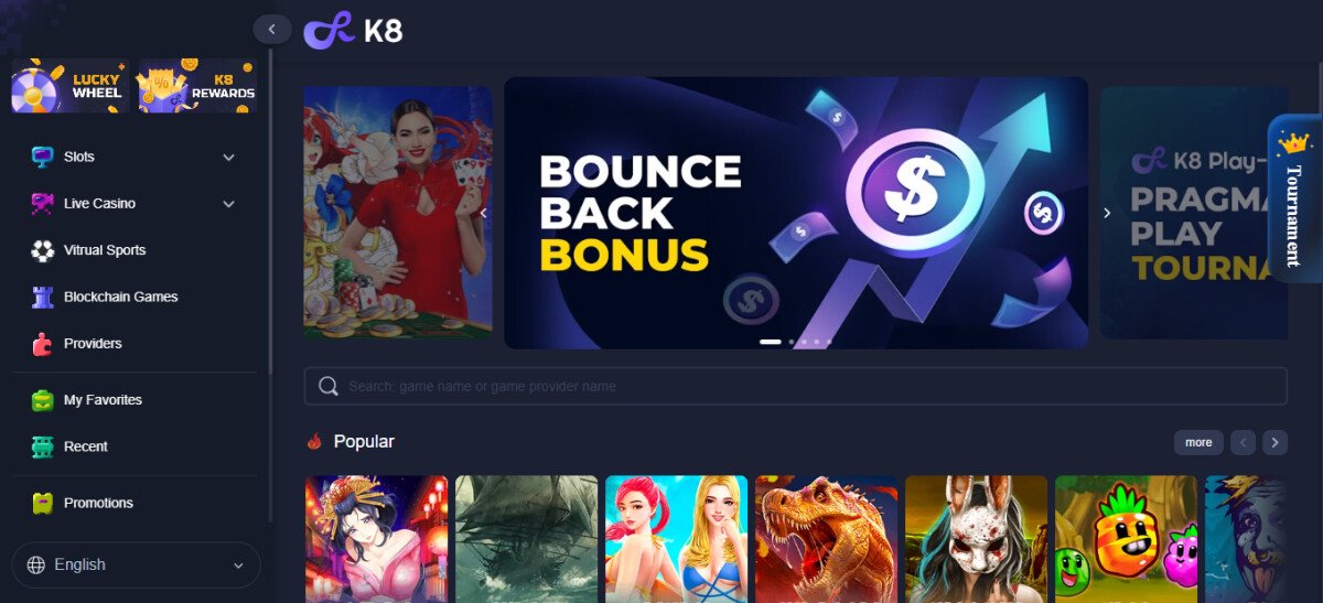 K8, Bitcoin dice casino
