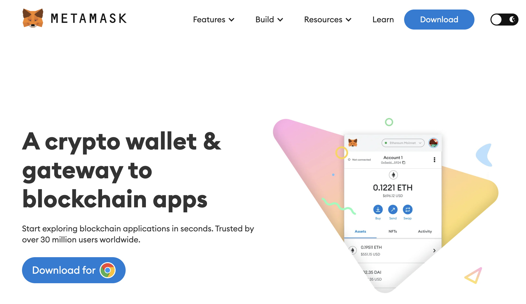 MetaMask wallet app