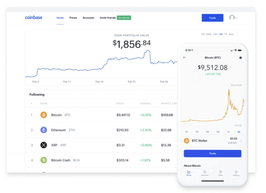 Coinbase wallet dashboard