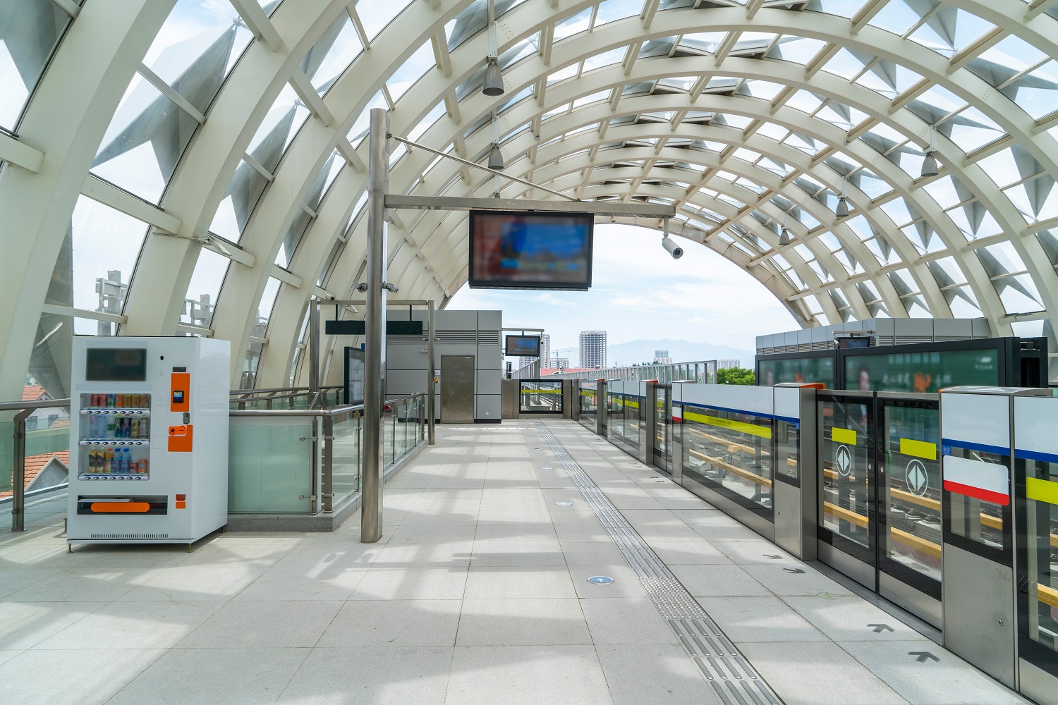 A rail station in Quingdao, China.