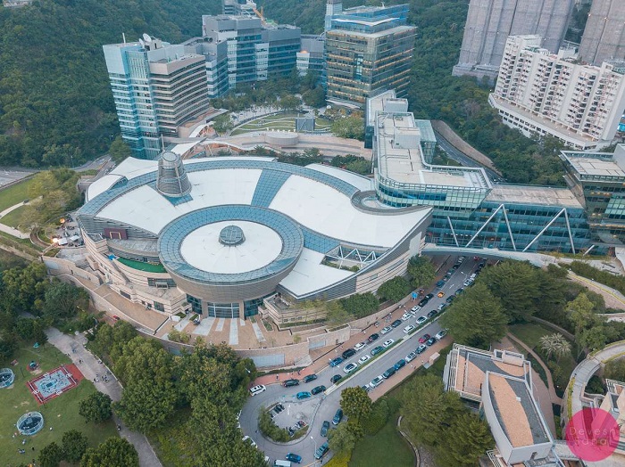 Vue aérienne du Cyberport de Hong Kong
