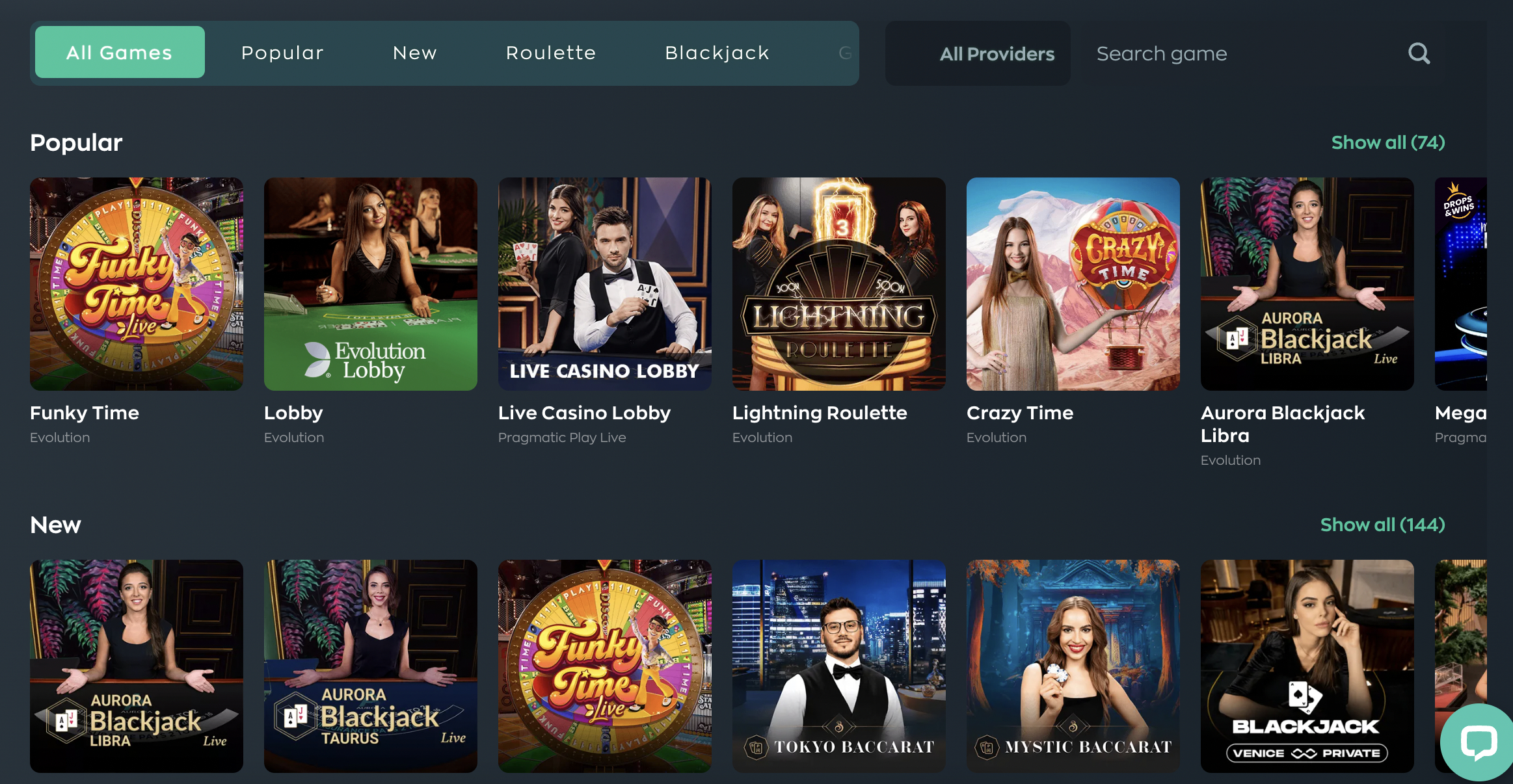 All Games On Vave Casino