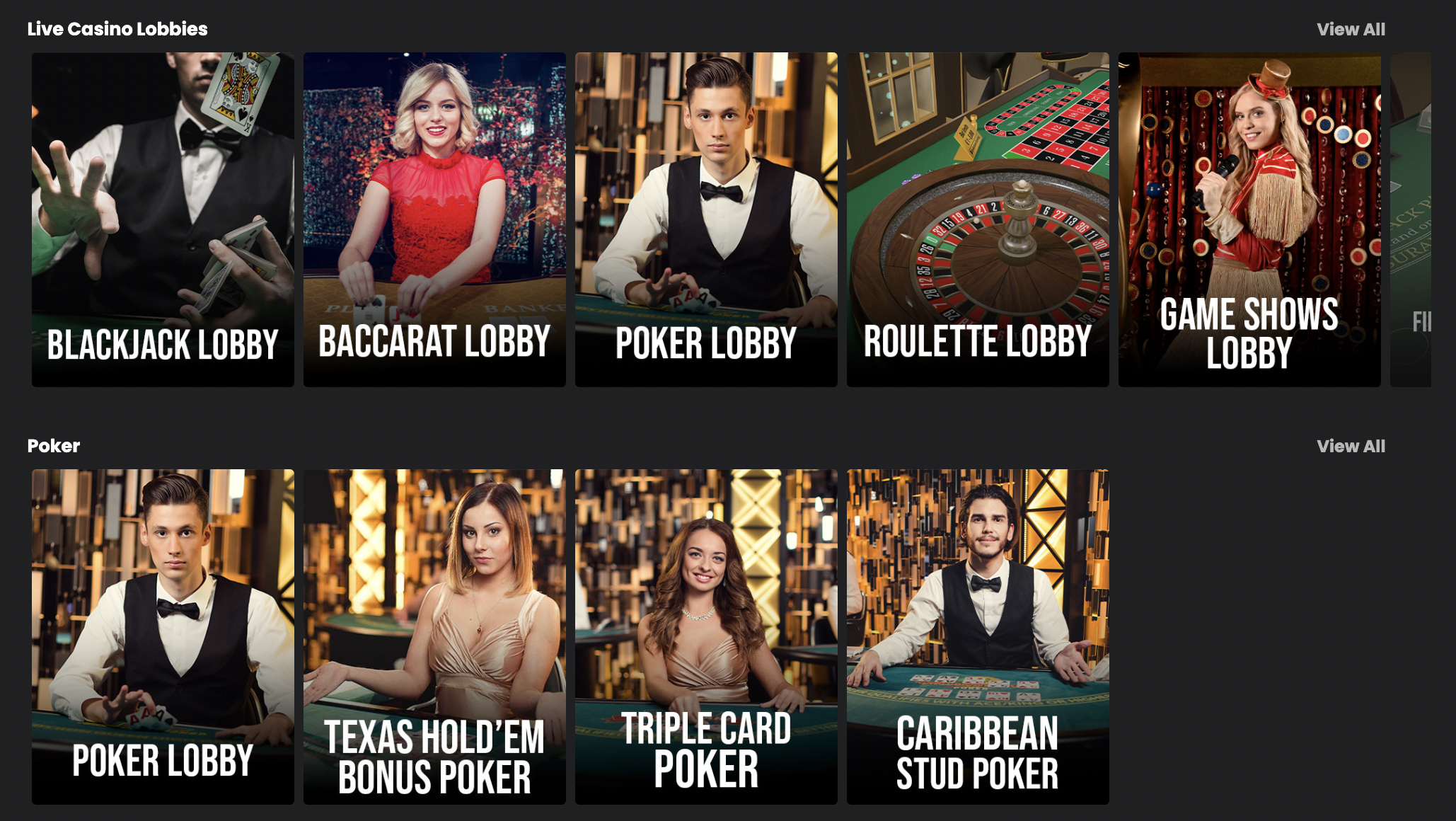 Lucky Block Casino Lobbies
