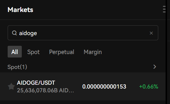 AIDOGE/USDT Trading Pair