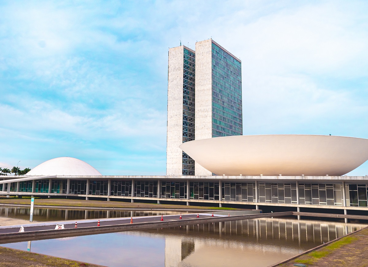 Tòa nhà Quốc hội ở Brasília, thủ đô của Brazil.