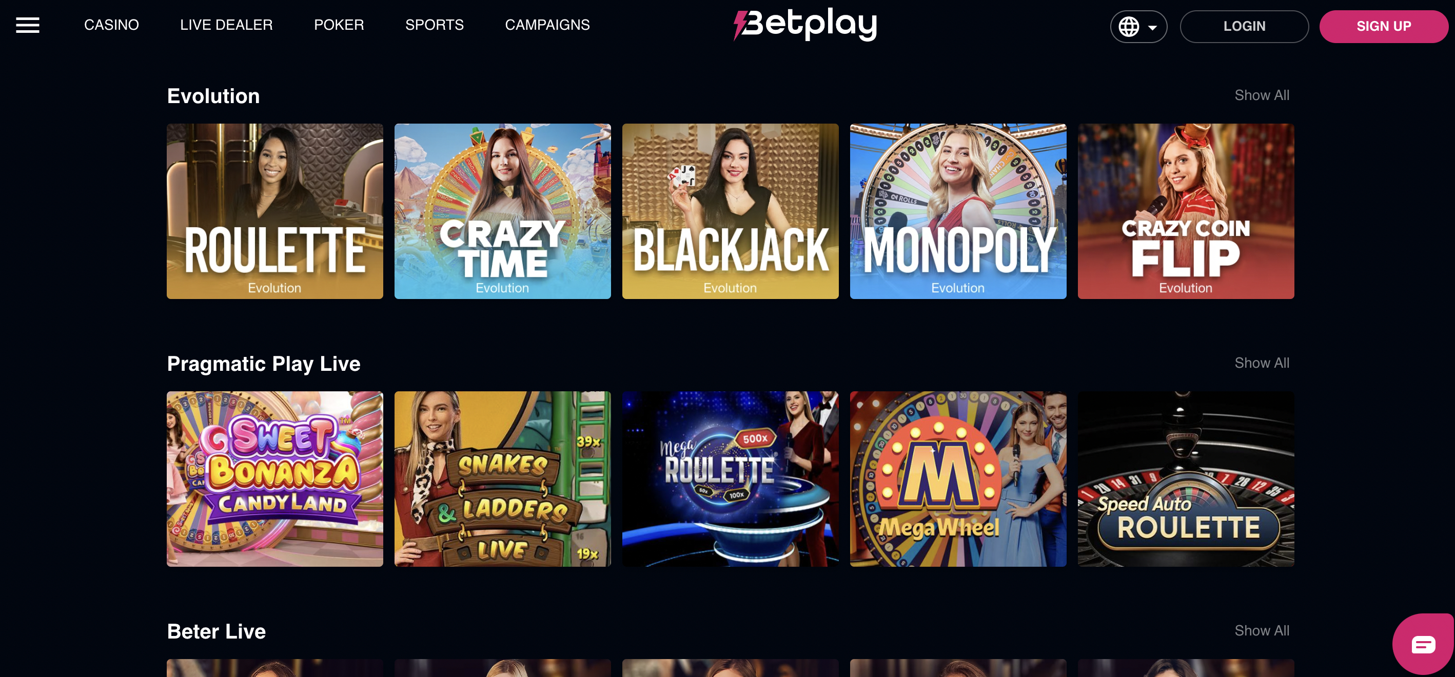 Betplay gambling games